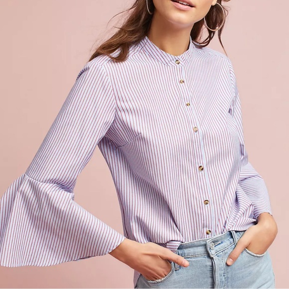 Maeve Bell-Sleeve Poplin Buttondown - Picture 2 of 9